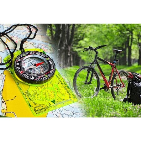 Orienteering Compass, Advanced Scout Compass for Hiking Camping Green Carousel 8