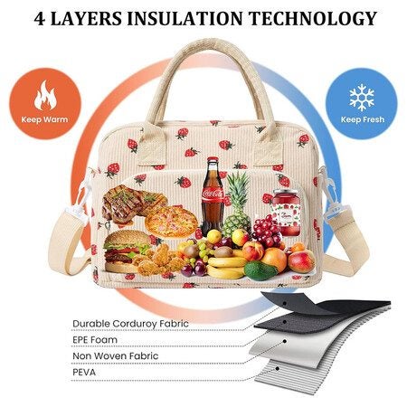 Insulated Lunch Bag for Women Men for Work Picnic Carousel 7