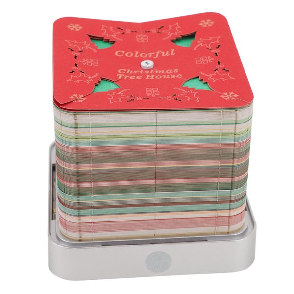 3d notepad paper carving memo pad tree paper carving notepad 3D Memo Pad Xmas Carousel 2