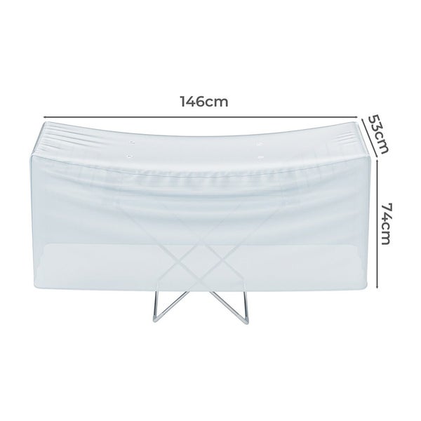 Levede Electric Heated Clothes Airer Cover Grey Carousel 2