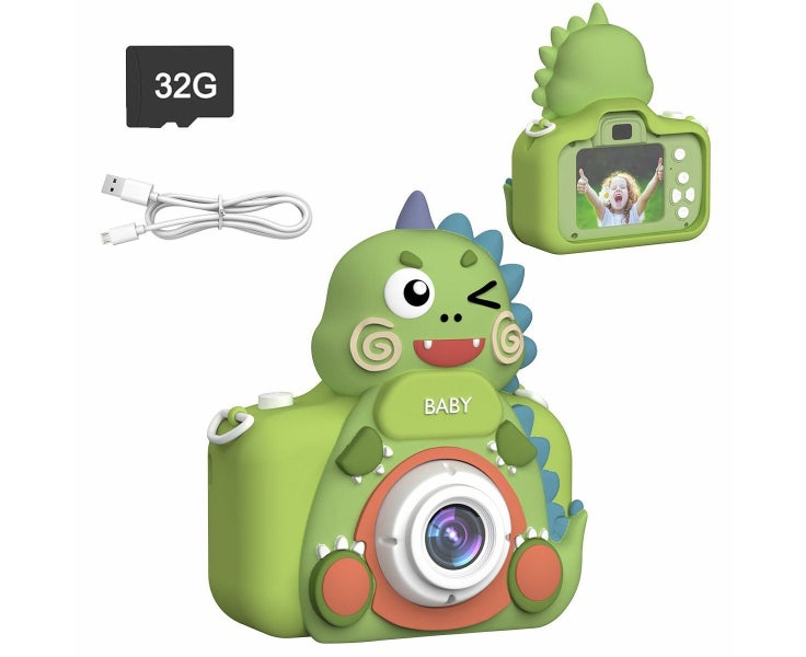 Kids Digital Camera Toy with 32GB Card Portable Child Video Camera with Silic Carousel 1