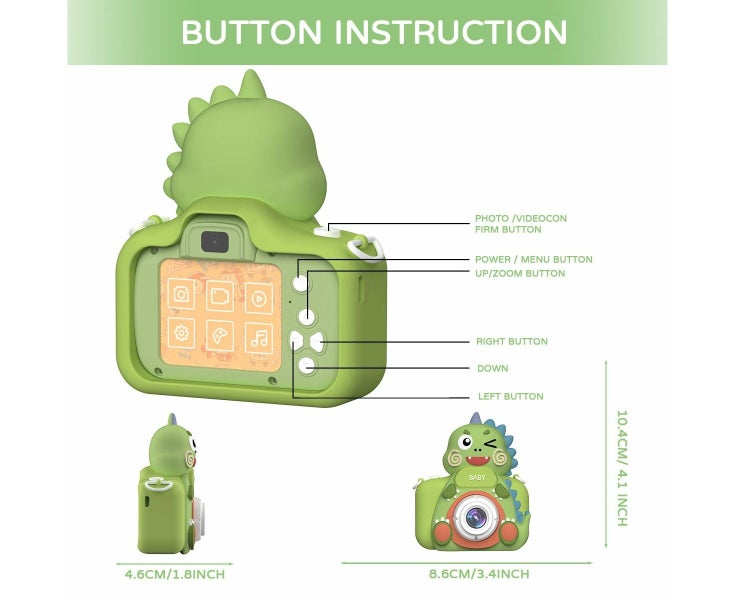 Kids Digital Camera Toy with 32GB Card Portable Child Video Camera with Silic Carousel 2