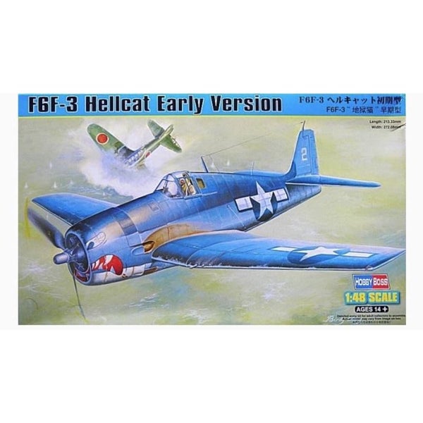 HobbyBoss 1/48 F6F-3 Hellcat Early Version Model Kit (No. 80338)64255572659459110