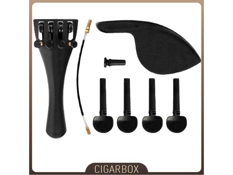 DIY Violin Parts Electric Violin One Set Of Violin Chin Rest Knob Tailpiece Carousel 1
