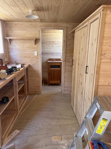 8.0mx2.5 m WRCedar tiny home. Two mez floors. New triple axle trailer. Carousel 11