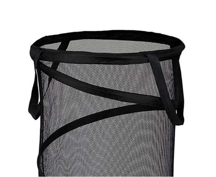 Laundry Basket with Double Handle Fine Mesh Foldable Net Bathroom Large Colla Carousel 6