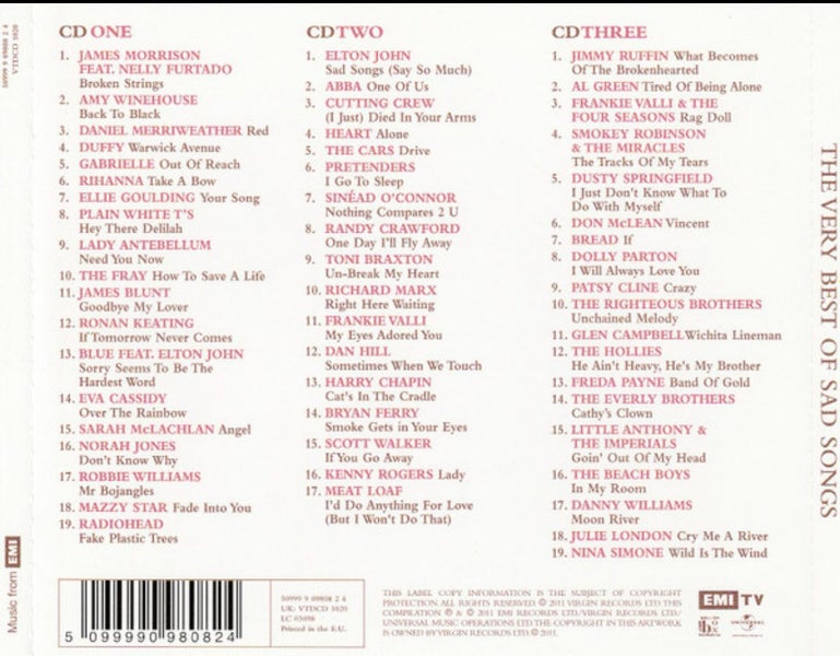 The Very Best Of Sad Songs 3CD Carousel 2