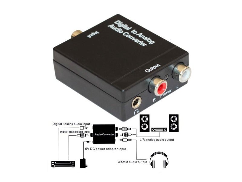 Optical Toslink Audio to RCA Converter Adapter with 3.5mm Audio jack63699166781314110