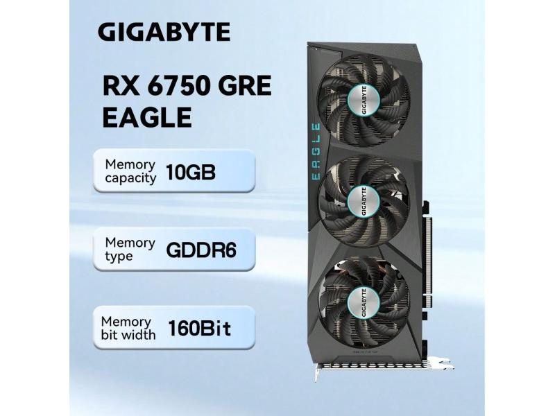 New GIGABYTE RX6750GRE EAGLE Graphics Card 10G With Three Fan Placa De Vídeo Carousel 1