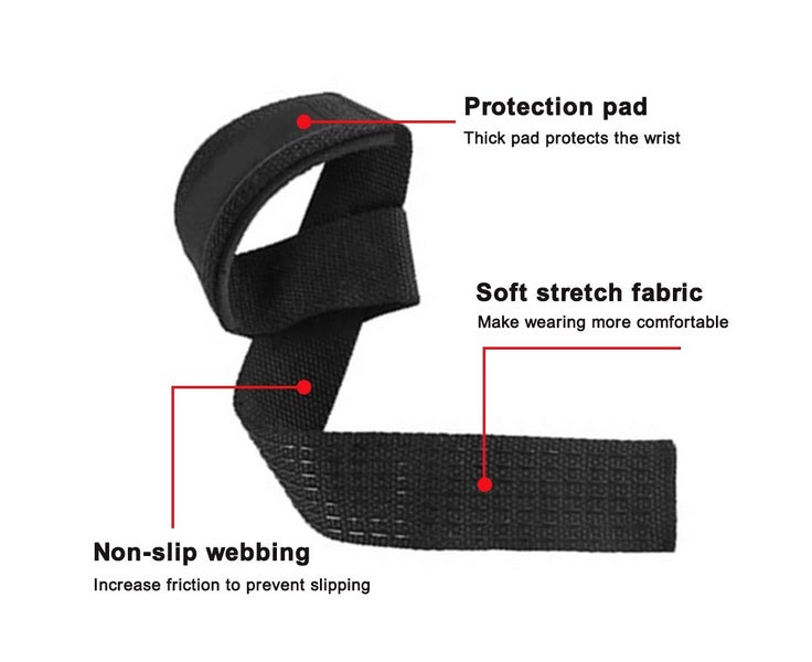 Lifting Wrist Straps for Weightlifting, Bodybuilding, Powerlifting - Black Carousel 5