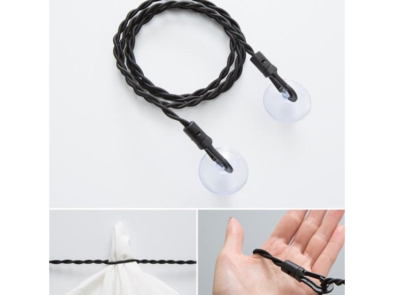 2.5M Travel Non-slip Clotheslines Outdoor Travel Camping Portable Drying Carousel 1