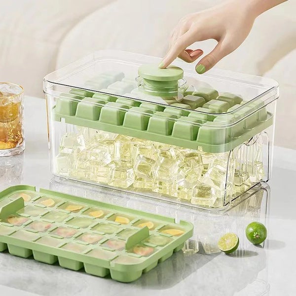 Press Type Ice Cube Tray With Storage Box Ice Cube Maker Ice Box Tray Ice Carousel 2