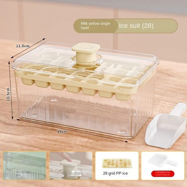 Press Type Ice Cube Tray With Storage Box Ice Cube Maker Ice Box Tray Ice Carousel 1