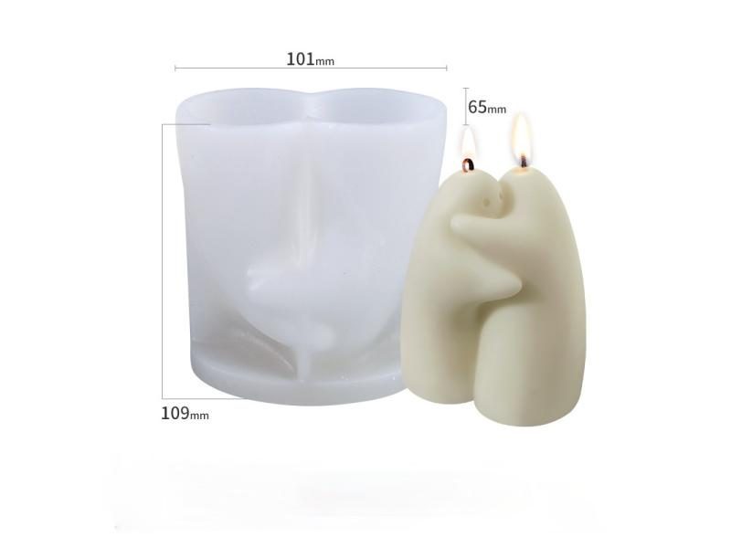 DIY Warm Hug Family Candle Silicone Mold DIY Lovers Aromatic Plaster Soap Carousel 1