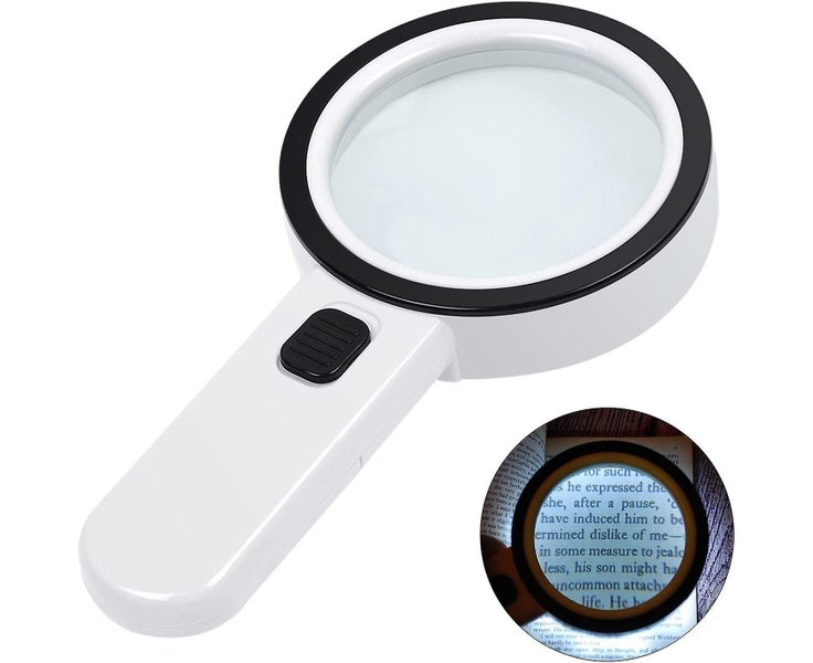 Magnifying Glass With Light, 30x Handheld Large Magnifying Glass 12 Led Illum Carousel 1