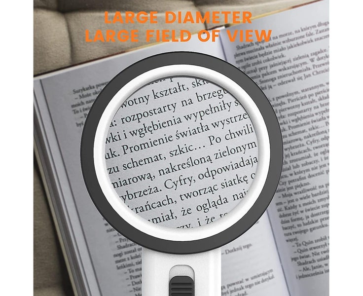 Magnifying Glass With Light, 30x Handheld Large Magnifying Glass 12 Led Illum Carousel 5
