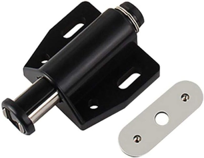 Magnetic Touch Latch 12pcs Heavy Duty Black Cabinet Drawer Magnet Carousel 4