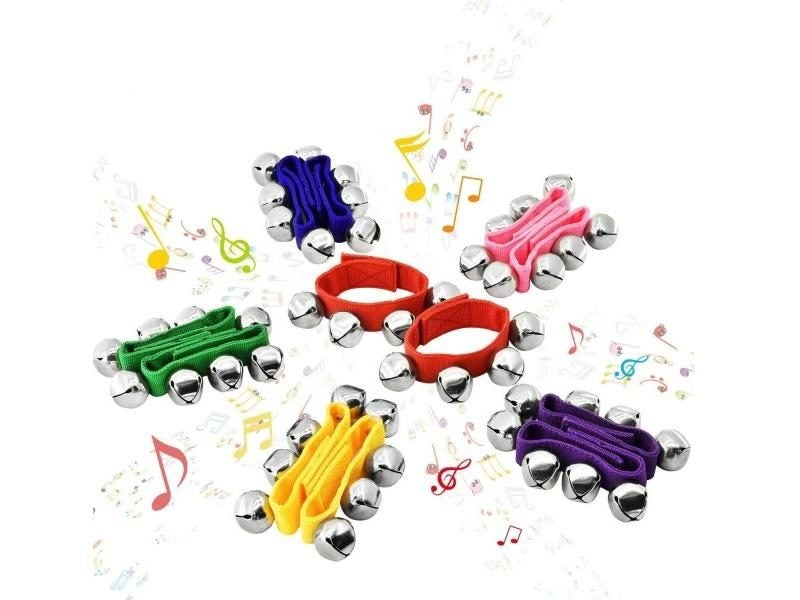 Miwayer Percussion Instruments Wrist Bells Jingle Bells Musical Rhythm Toys Carousel 1
