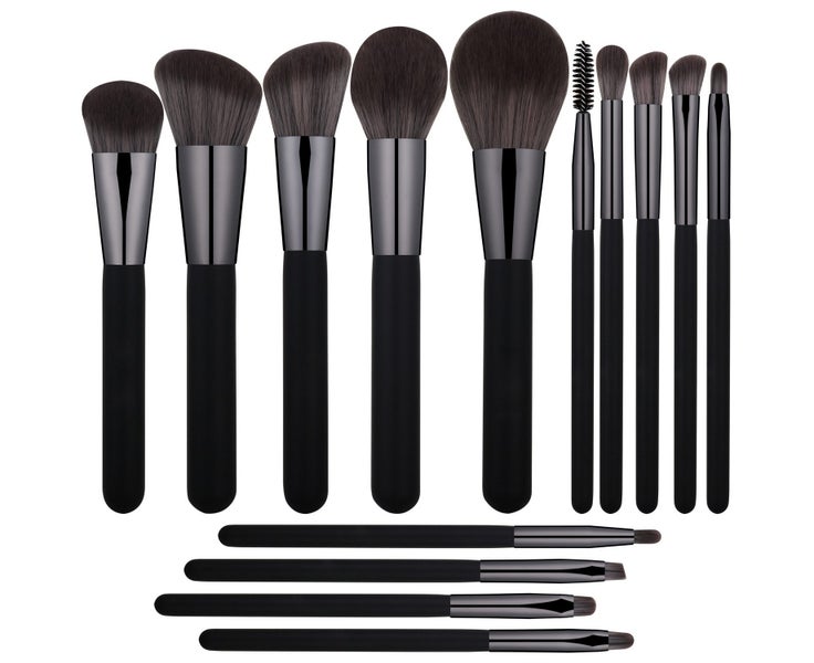 Makeup Brush Set - Synthetic Fiber Hair Kabuki Powder Blush Liquid Eyeliner E Carousel 1
