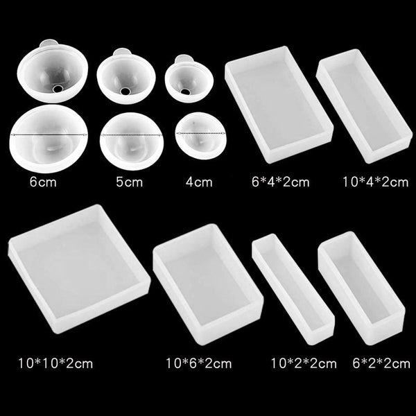 Silicone Mixing Measuring Cups Set For Epoxy Resin Molds Art Waxing Carousel 1