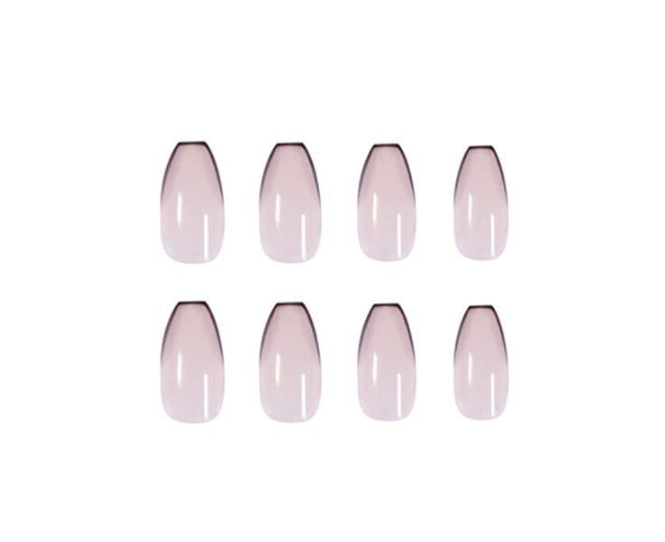 Medium Press On Nails With Designs False Nail Tips Full Cover Acrylic Black F Carousel 4