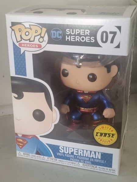 Rare Metallic Superman Chase Funko Pop Carousel 1