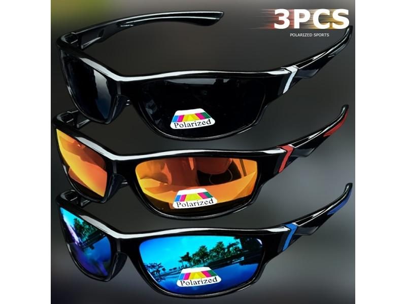 1/3PCS Vintage Sports Sunglasses Men Women Fishing Running Cycling Carousel 1