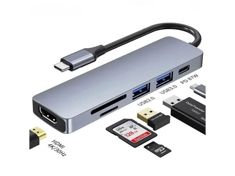 USB 3.0 Type-C Hub To HDMI Adapter 4K Thunderbolt 3 USB C Hub With Hub 3.0 TF Carousel 1