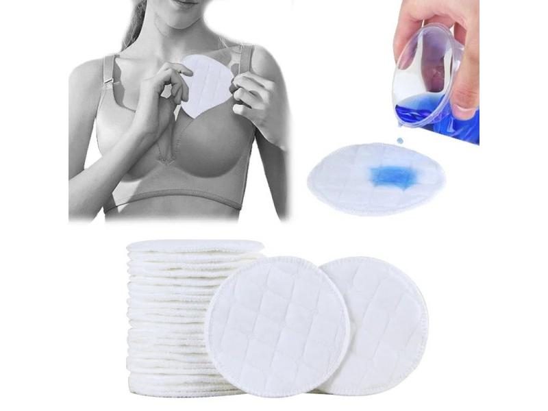12Pcs(6 Pairs) 3 Layers Cotton Reusable Breast Pads Nursing Waterproof Organic Carousel 1