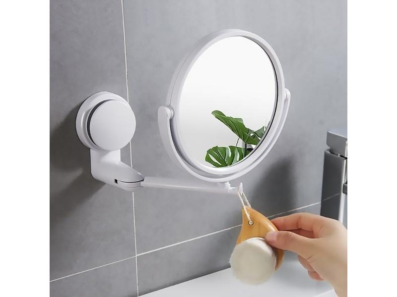 Wall Mirror Folding Arm Extend Bathroom Mirror Without Drill Swivel Bathroom Carousel 1