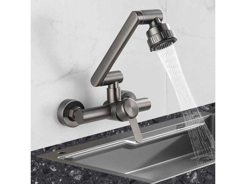 4 Mode Stainless Steel Wall Mounted Kitchen Faucet Bathroom Kitchen Sink Carousel 2