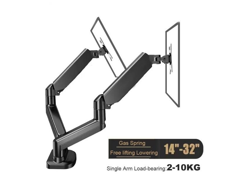 Dual Monitor Arm Holds Up To 20kg Desk Mount Stand Adjustable Height And Angle Carousel 1