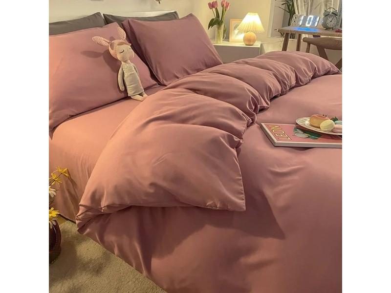 Solid Color Duvet Cover Double/Queen Size Anti-Mite Durable Comforter Cover Carousel 1