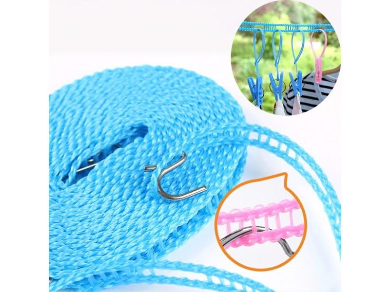 5m Windproof Non-Slip Clotheslines Outdoor Travel Business Clothesline Laundry Carousel 1