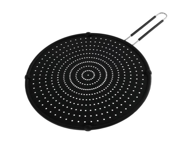 Kitchen Silicone Splatter Screen Foldable Handle Heat-resisting Oil Splash Carousel 1