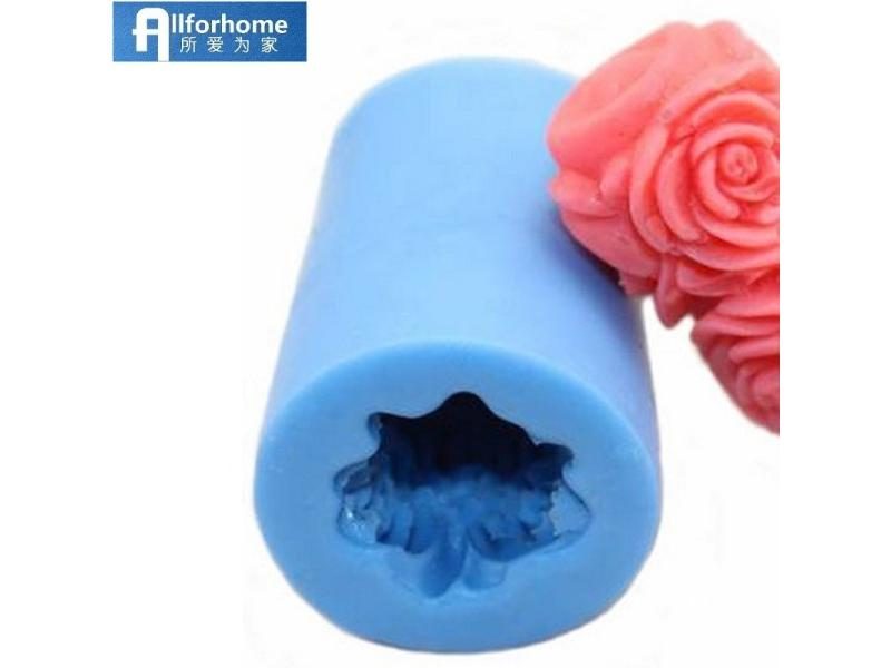 Valentine Róza slubna Cylinder swieca Silikonowa Making Mold Handmade Glina Carousel 1