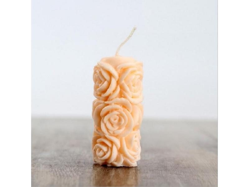 Valentine Róza slubna Cylinder swieca Silikonowa Making Mold Handmade Glina Carousel 2