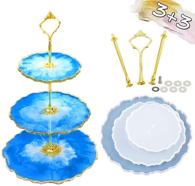 Resin Moulds Silicone Mold Casting Craft Molds Fruit Tray Making Carousel 1