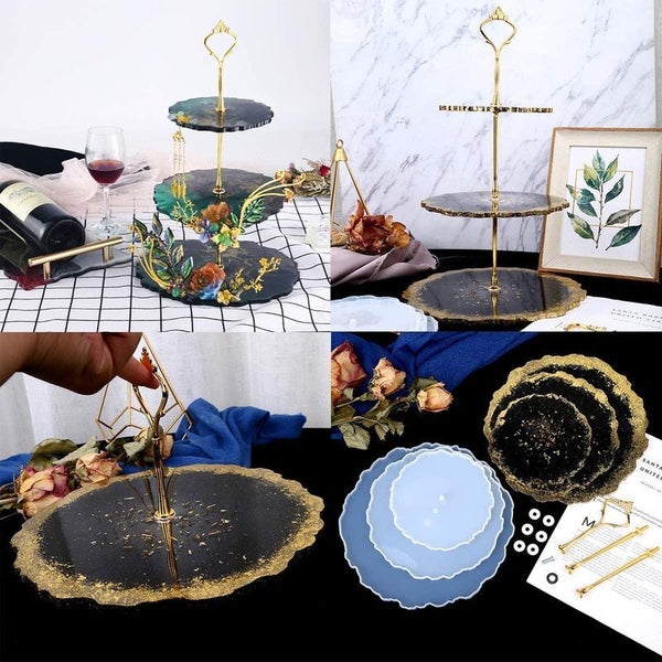 Resin Moulds Silicone Mold Casting Craft Molds Fruit Tray Making Carousel 2