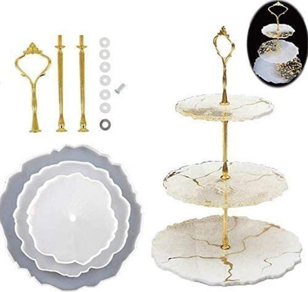 Resin Moulds Silicone Mold Casting Craft Molds Fruit Tray Making Carousel 12