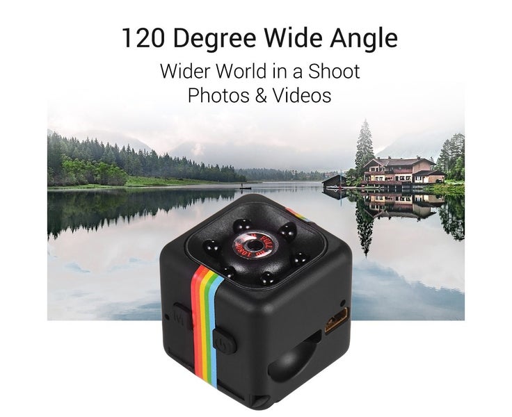 Mini Cube Camera 1080P HD IR Night Vision 120ˇÄ? Wide Angle 32GB Extended Memor Carousel 5