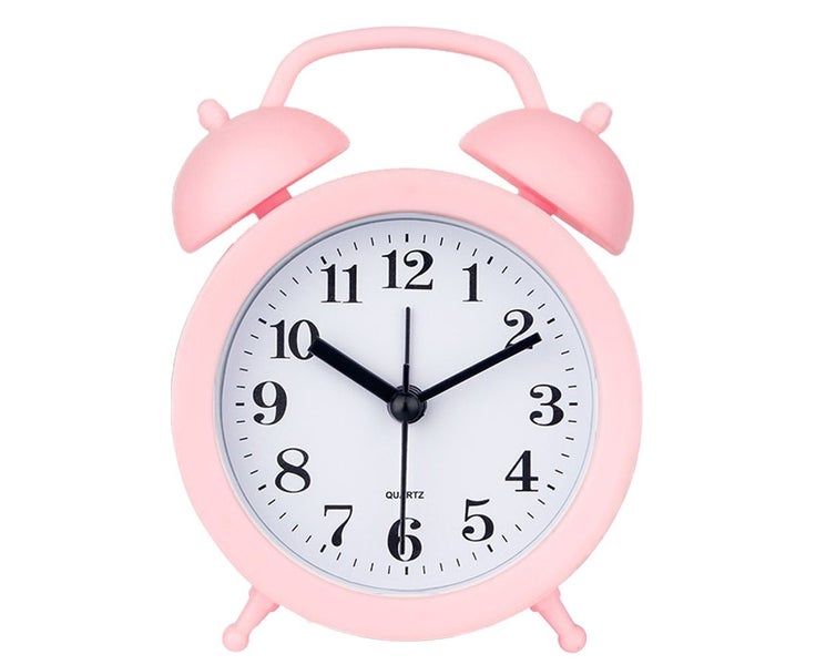 Mini Cute Vintage Retro Analog Twin Bell Alarm Clock for Kids,No Snooze,Batte Carousel 1