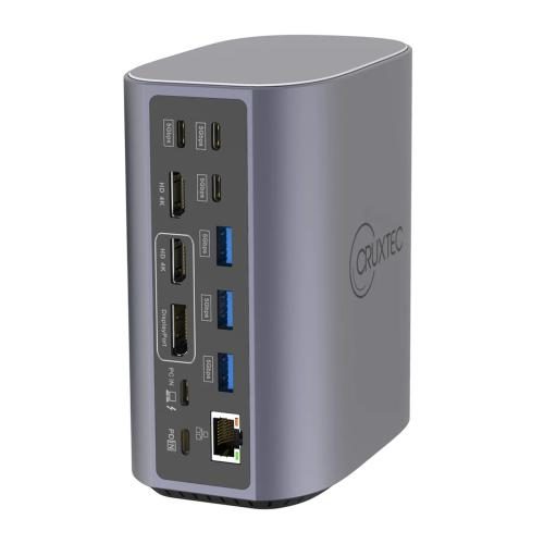 Cruxtec DLC17-SG 17-in-1 Displaylink Universal docking station - USB-C 100W Carousel 1
