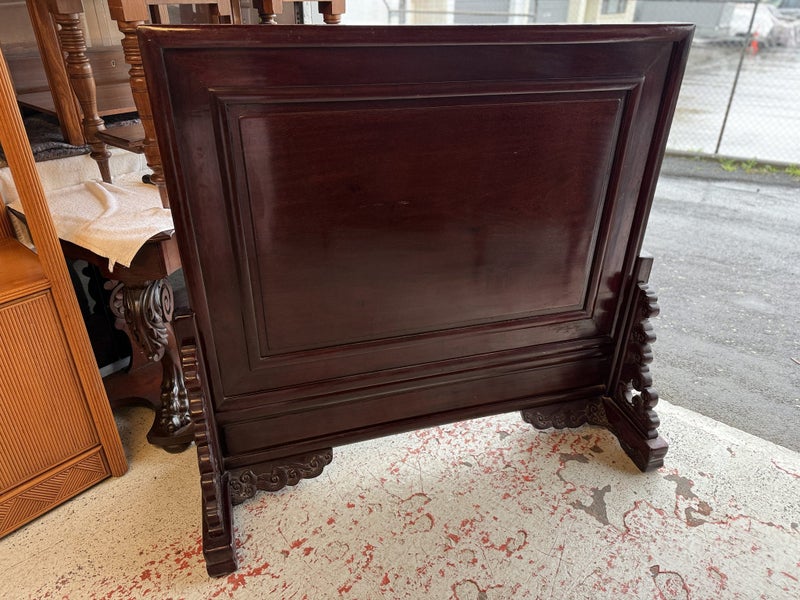 A Vintage Solid Chinese Rosewood Carved Room Screen or Room Divider Carousel 20
