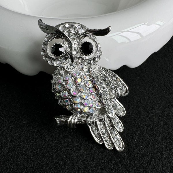 Vintage Owl Brooch – Sparkling Statement Accessory Carousel 1