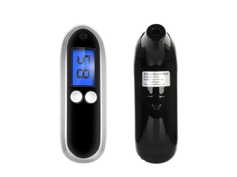 Ketone Meter Professional Digital Breath Analyzer With 10 Mouthpieces Black For Carousel 1