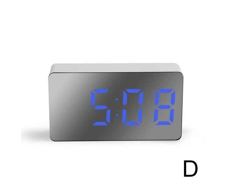 Mini LED Mirror Clock Electronic Digital Travel Clock Practical Clock Port W1 Carousel 1