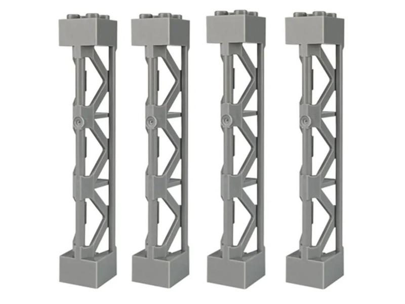 4pcs City Accessory Pillars High-tech MOC Parts For Military Building Block Carousel 1