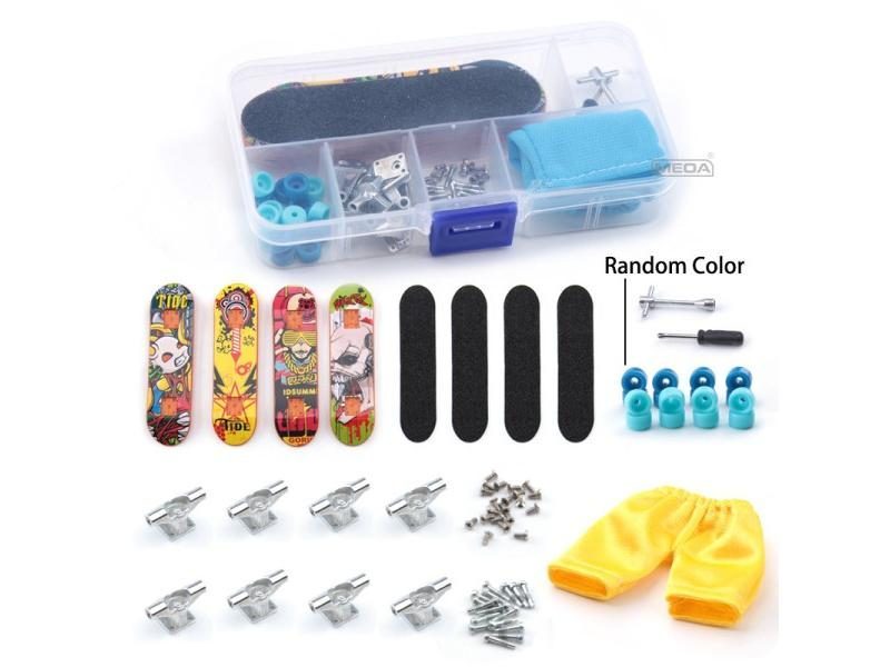 4 Pcs Frosted Surface Alloy Finger Skateboard Storage Kit Carousel 1