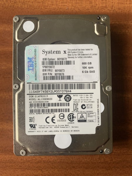 IBM Lenovo 600GB 10k 6Gb SAS 2.5" Hard Disk Drive Carousel 2